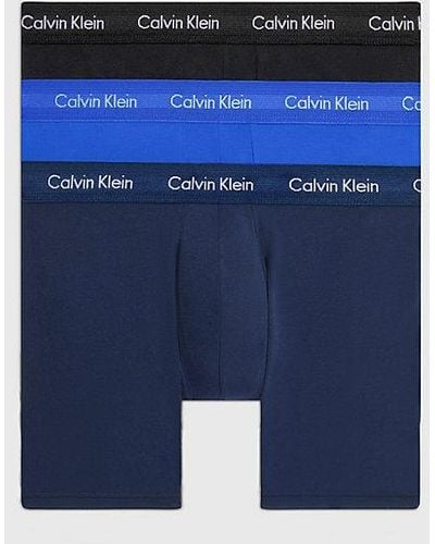 Calvin Klein Packung mit 3 Herren-Boxershorts, Schwarz, Weiß und Heather - Mehrfarbig