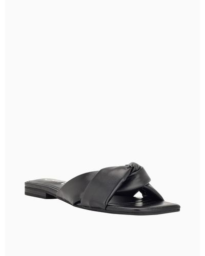 Calvin Klein Marita Casual Slip-on Flat Sandals - Black