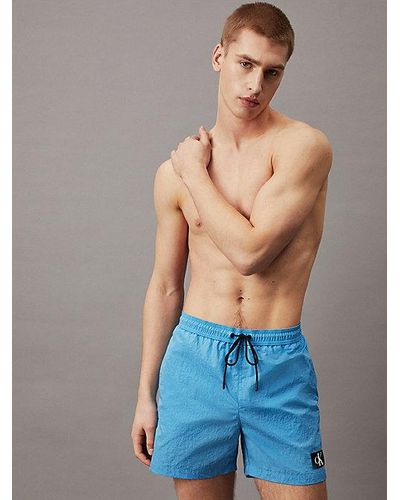 Calvin Klein Medium Badeshorts mit Tunnelzug - Blau