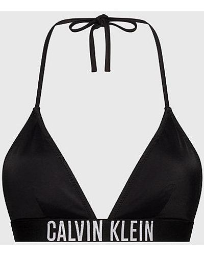 Calvin Klein Parte de arriba de bikini de triángulo - Intense Power - Negro