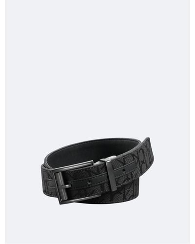 Calvin Klein Caleb Logo Reversible Belt - Black