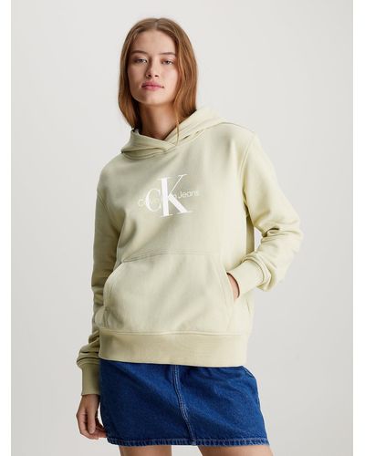 Calvin Klein Monogram Hoodie - Natural