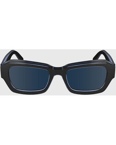 Calvin Klein Modified Rectangle Sunglasses Ckj24608s - Blue