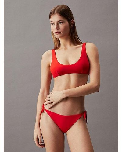 Calvin Klein Bikinihose zum Binden - Core Archive - Rot