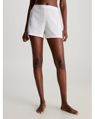 Calvin Klein Pyjama Shorts - White
