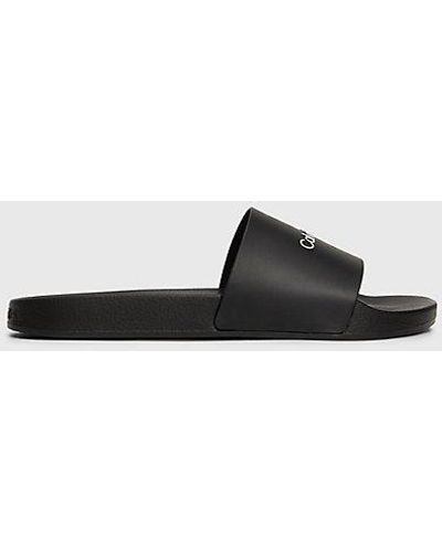 Calvin Klein Logo Sliders - Wit