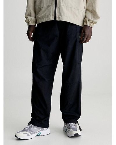 Calvin Klein Pantalones cargo de ripstop de algodón - Negro