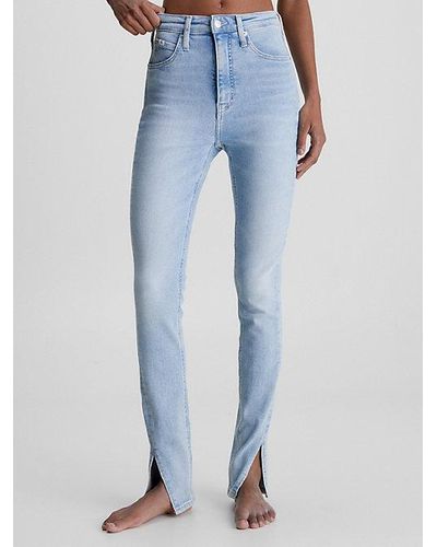 Calvin Klein High Rise Super Skinny Jeans - Blauw