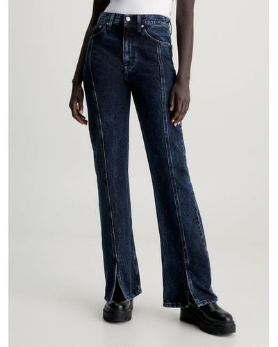Calvin Klein Jean bootcut à base fendue - Bleu