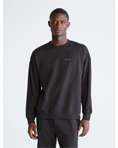 Calvin Klein Modern Cotton Lounge Crewneck Sweatshirt - Black