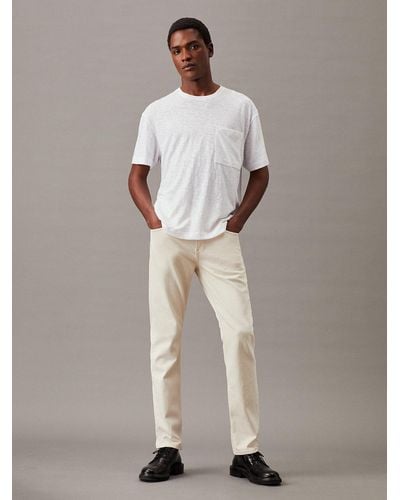 Calvin Klein Slub Jersey Pocket T-shirt - Multicolour
