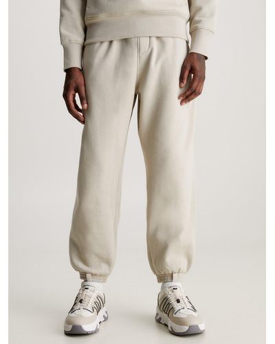 Calvin Klein Pantalon de jogging relaxed en coton - Neutre