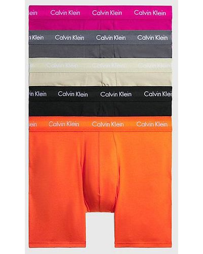 Calvin Klein Pack de 5 bóxers largos - Rojo