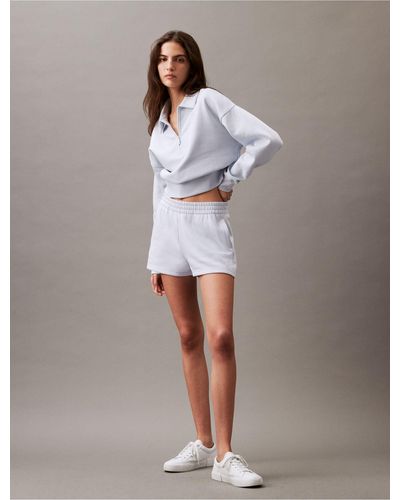 Calvin Klein Archive Logo Fleece Shorts - Gray