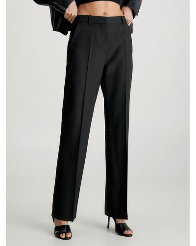 Calvin Klein Pantalon slim straight - Noir