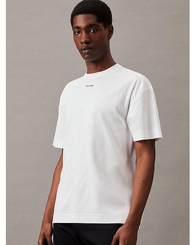 Calvin Klein Logo-T-Shirt aus Baumwolle - Weiß