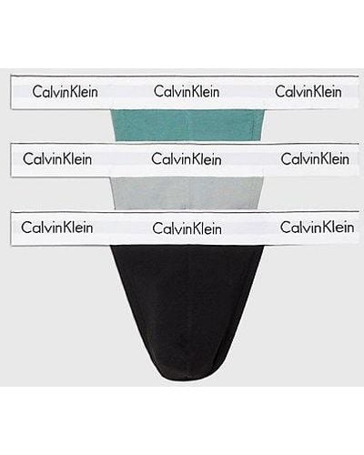 Calvin Klein Pack de 3 tangas - Modern Cotton - Blanco