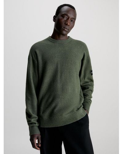 Calvin Klein Wool Blend Jumper - Green