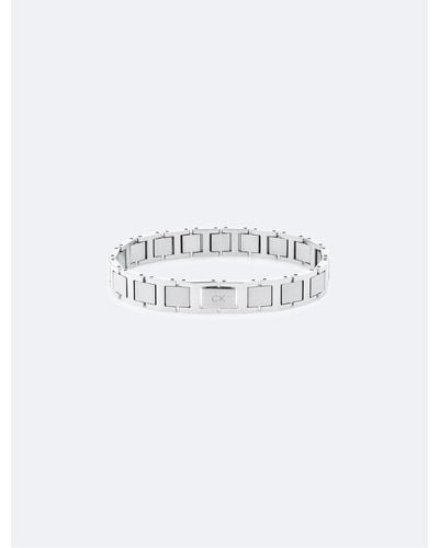 Calvin Klein Geometric Link Bracelet - White