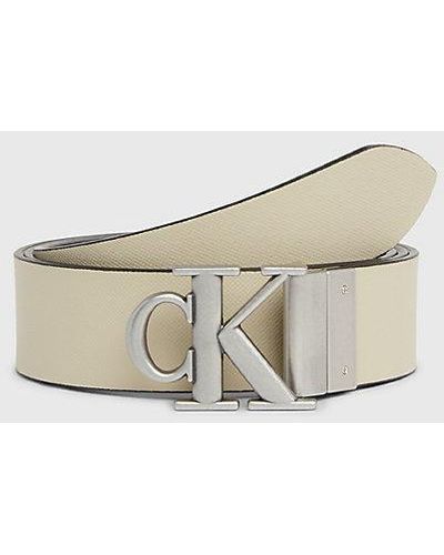 Calvin Klein Cinturón reversible de piel - Neutro