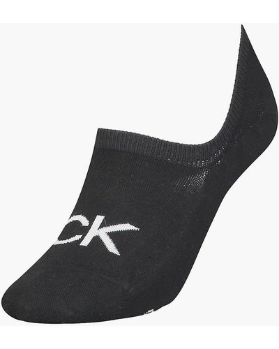 Calvin Klein Logo Invisible Socks - - Black - Women - One Size - Noir