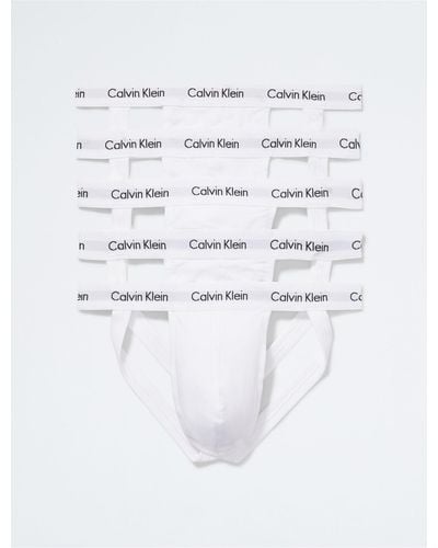 Calvin Klein Cotton Stretch 5-pack Jock Strap - White