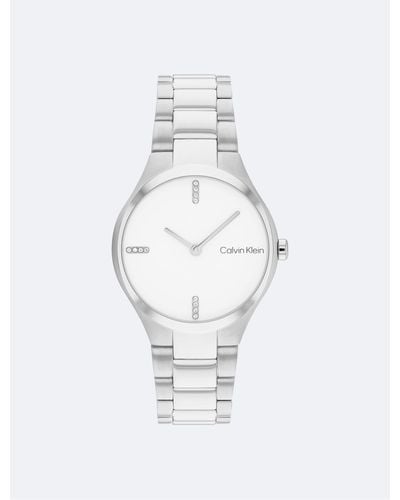 Calvin Klein Minimalist Bracelet Watch - White