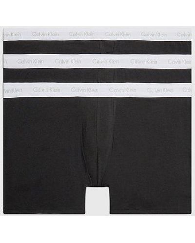 Calvin Klein 3-pack Boxers Lang Grote Maat - Cotton Stretch - Zwart