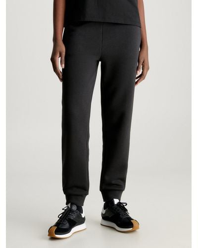 Calvin Klein Pantalon de jogging en tissu éponge de coton - Noir