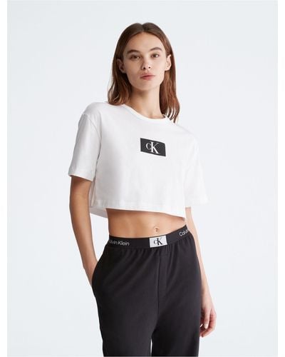 Calvin Klein 1996 Lounge Cropped T-shirt - White