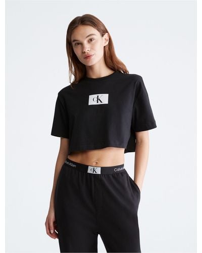 Calvin Klein 1996 Lounge Cropped T-shirt - Black