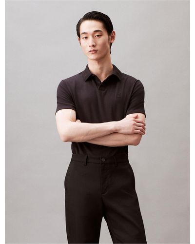 Calvin Klein Supima Cotton Polo Shirt - Black