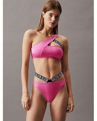 Calvin Klein One-shoulder Bikinitop - Intense Power - Roze