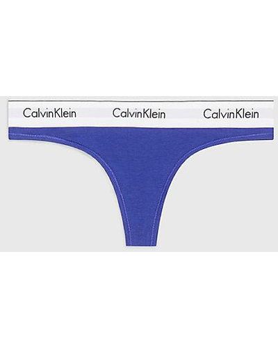 Calvin Klein String - Modern Cotton - Blauw