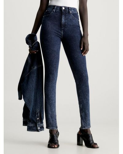 Calvin Klein Jean skinny high rise - Bleu