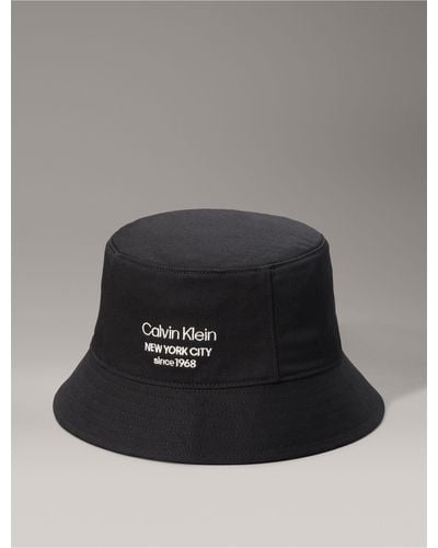 Calvin Klein Logo New York City Bucket Hat - Black