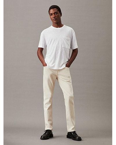Calvin Klein T-Shirt mit Tasche aus Slub-Jersey - Mehrfarbig