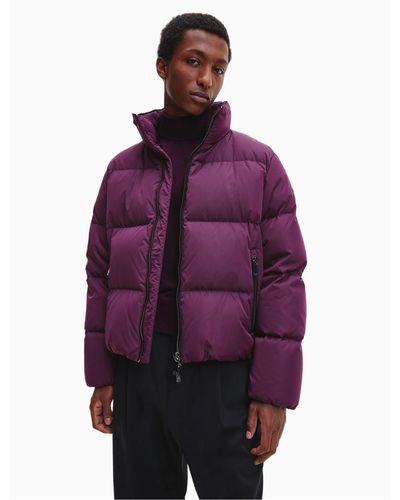 Calvin Klein Oversized Down Puffer Jacket - Purple