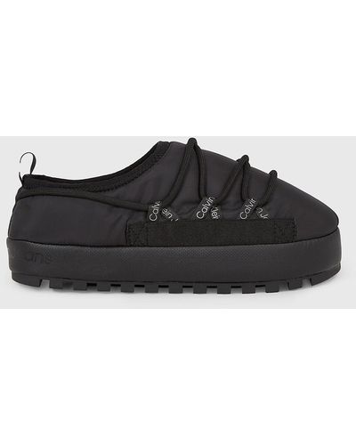 Calvin Klein Platform Slippers - Black
