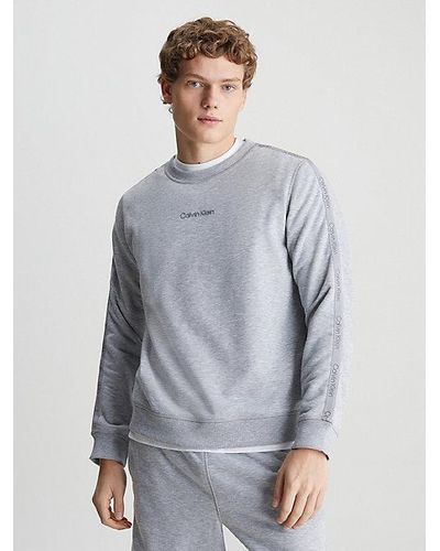 Calvin Klein Sweatshirt Van Badstof - Grijs
