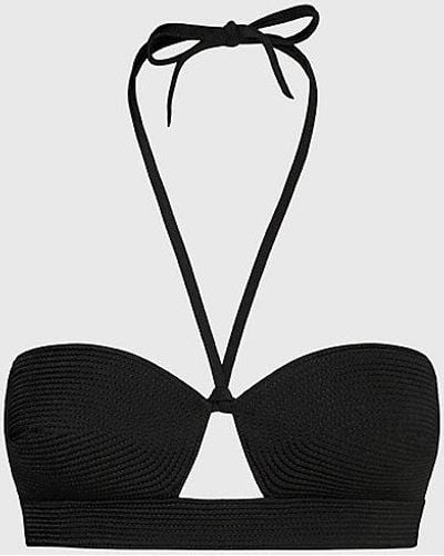 Calvin Klein Bralette Bikini-Top – Structured - Schwarz