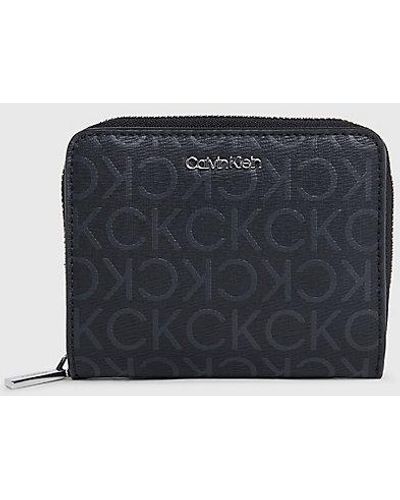 Calvin Klein Logo-RFID-Portemonnaie mit Rundum-Reißverschluss - Blau