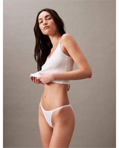 Calvin Klein Ideal Cotton String Bikini - White
