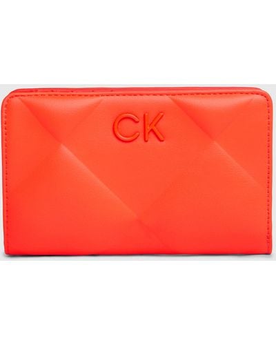 Calvin Klein Quilted Rfid Bifold Wallet - Red