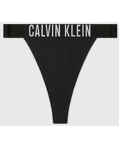 Calvin Klein Parte de abajo de bikini tanga - Intense Power - Negro