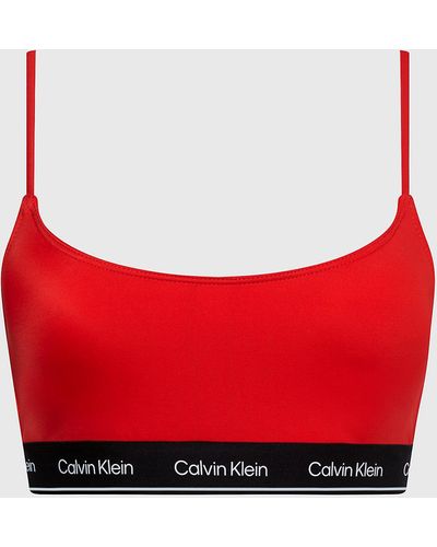 Calvin Klein Bralette Bikini Top - Ck Meta Legacy - Red