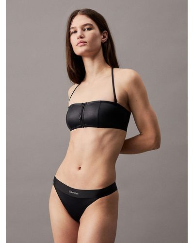 Calvin Klein Haut de bikini bandeau - CK Refined - Noir