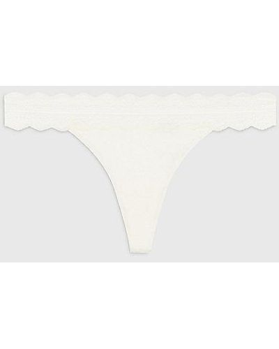Calvin Klein String – Micro Lace - Weiß