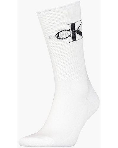 Calvin Klein Calcetines de deporte con logo - Blanco