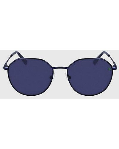 Calvin Klein Gafas de sol redondas CKJ23201S - Azul